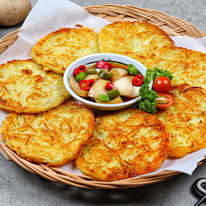 월남관 수제 감자채전 1kg (50g x 20개입) 에어프라이어 간편 바삭한 감자전